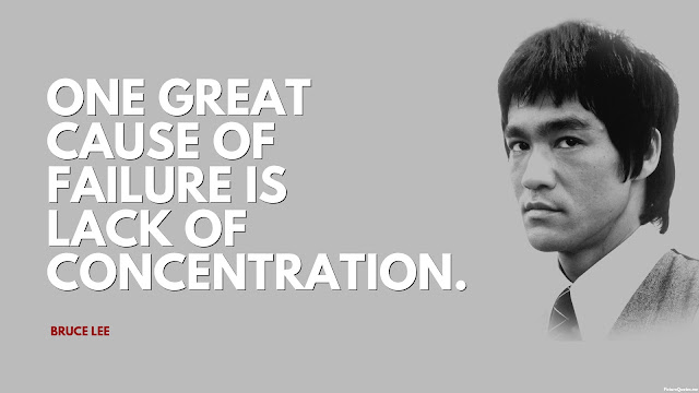 bruce lee quote one great cause of failure is lack of concentration 5627